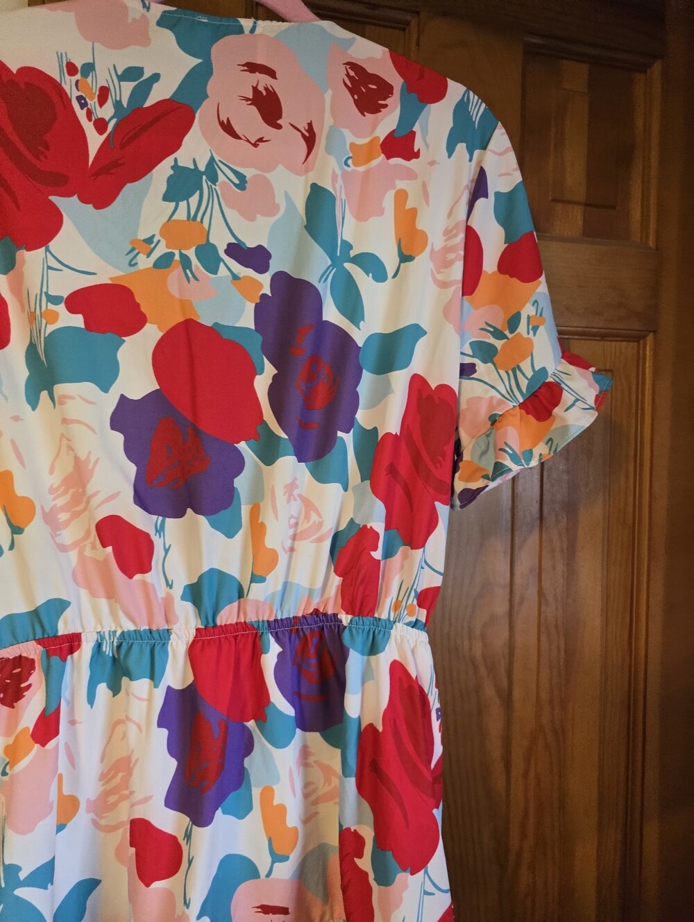 Hello Molly Multi-Color Floral Tie-Front Ruffle Mini Dress - Picture 16 of 16